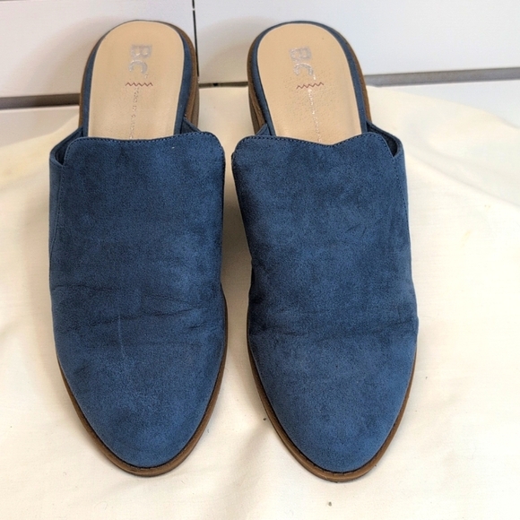 BC Footwear Shoes - BC Size 8 Blue Vegan Suede Austin Mule Flat Free People